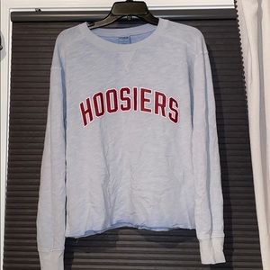 Indiana Hoosiers PINK long sleeve crop
